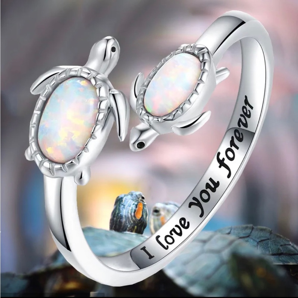 Colourful turtle ring adjustable